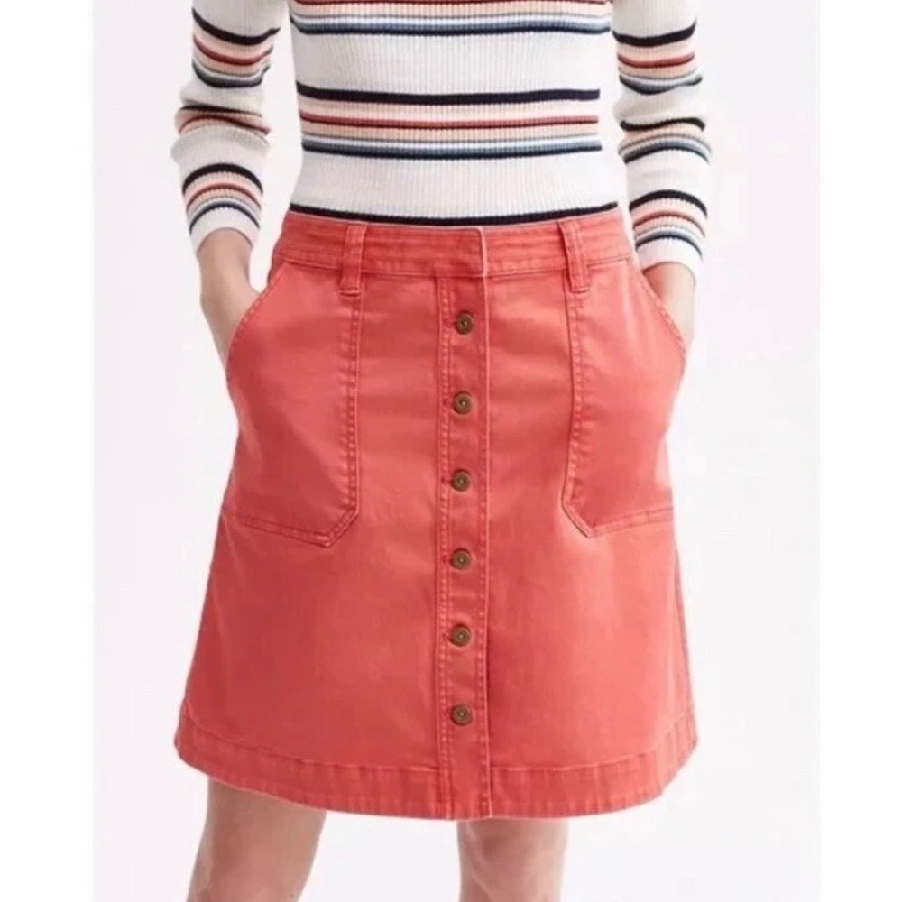 Anthropologie Pilcro and the Letterpress Red Rouge Skirt Size 6 100% Cotton